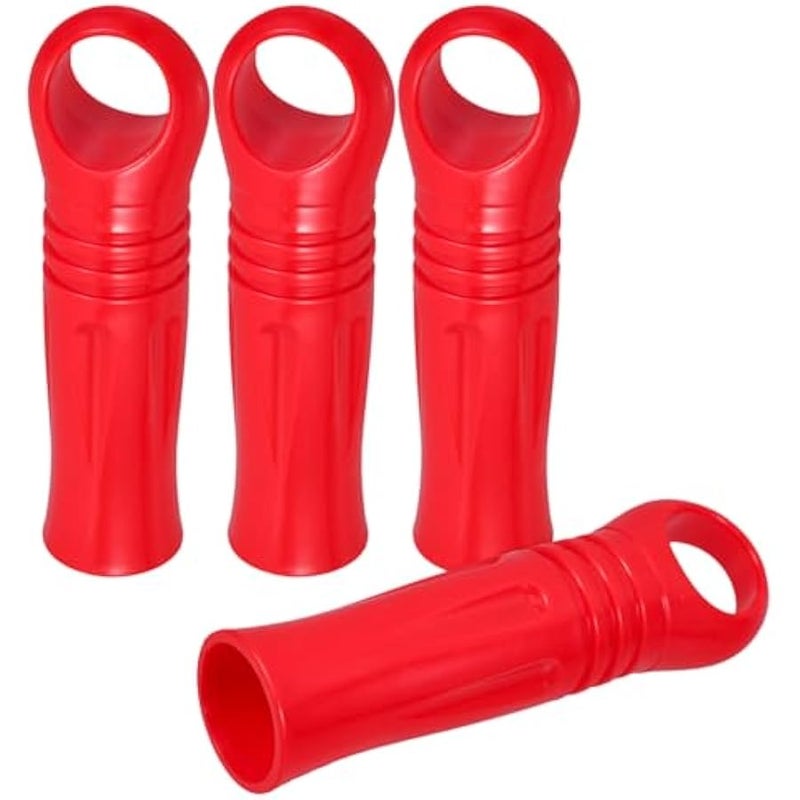 اغطية طرفية لمقبض المكنسة مقاس 25 ملم/1 انش من توبرفن، 4 قطع من اغطية عصا تجفيف الملابس، رؤوس مقبض بديلة لممسحة الغبار - Image 1